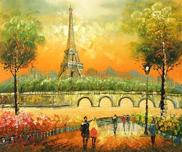 PARIS EIFFEL tower freehand Oil Paintings